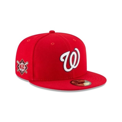 Washington Nationals Gorra | New Era MLB Jackie Robinson Day 59fifty Fitted Cap Mexico - Rojos